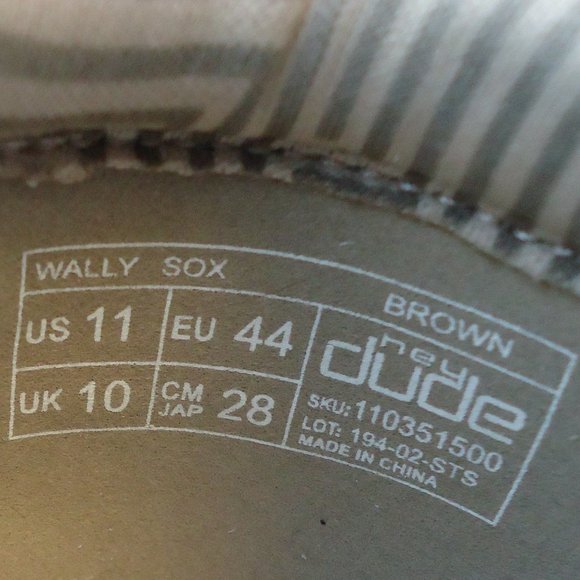 SIZE 11. Hey Dude Wally Sox stretch slip on shoes. main image 11